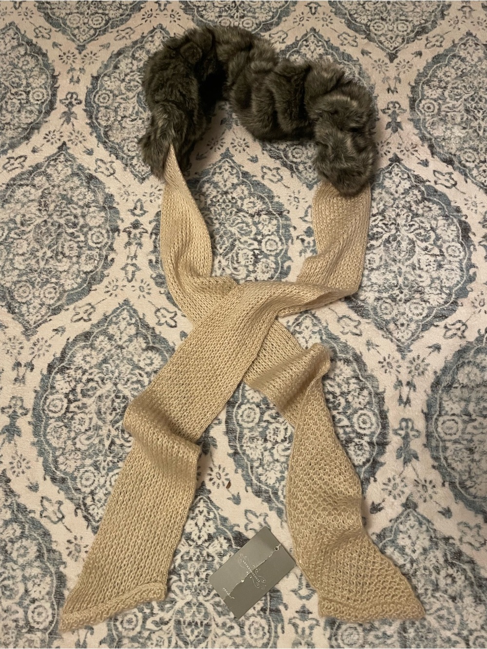 Anthropologie Faux Fur Ascot